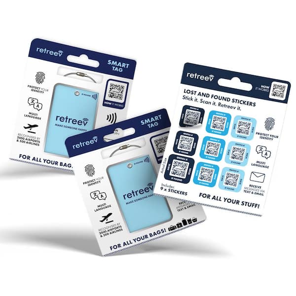 Unbranded Pale Blue Combo - 2 X Pale Blue Originals Smart Tags & 9 X Smart Stickers