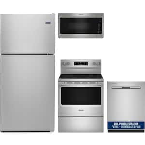 21 cu. ft. Standard Depth Refrigerator with 5 Burner Freestanding Electric Range and Dishwasher with 3rd Rack