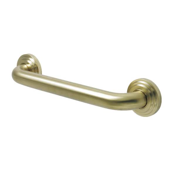 Milano 12 in. x 1-1/4 in. Grab Bar in Brushed Brass