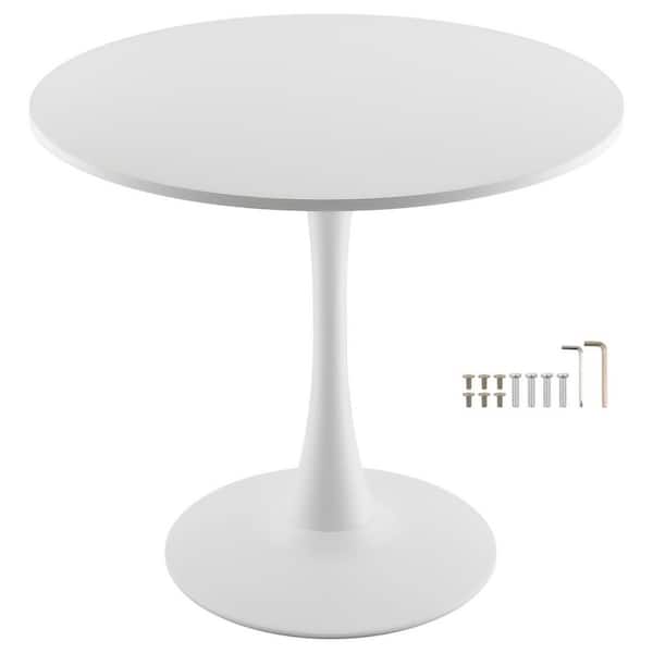 Round Dining Table 31.5 in. Wood Table for 2-4 Person, Modern Circle Furniture, Leisure Coffee Office Tables, 25 Upgrade