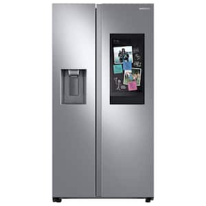 21.5 cu. ft. Family Hub Side by Side Smart Refrigerator in Fingerprint Resistant Stainless Steel, Counter Depth