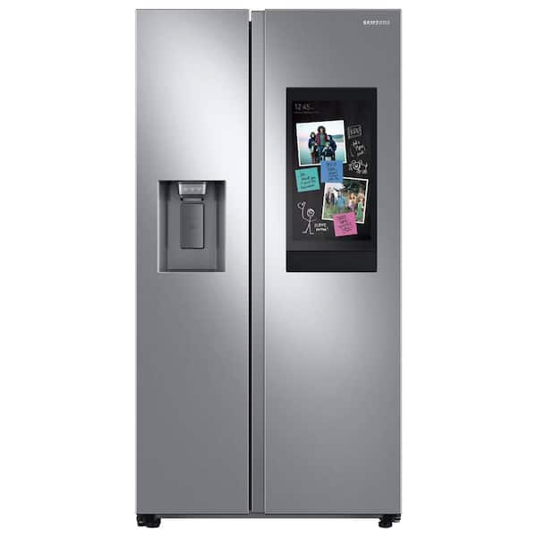 Samsung 36 in. 21.5 cu. ft. Smart Side by Side Refrigerator with Family Hub in Stainless Steel, Counter Depth