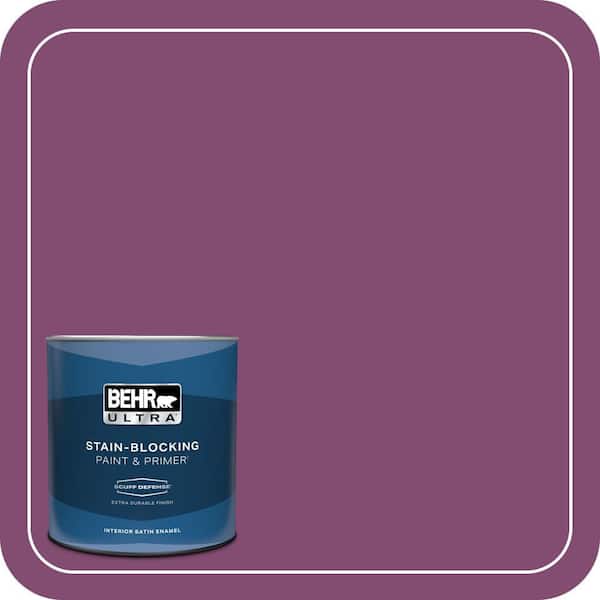 BEHR ULTRA 1 qt. #680B-7 Sugar Plum Extra Durable Satin Enamel Interior Paint & Primer