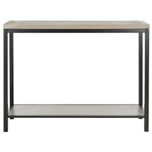 Dennis 42 in. Gray/Black Wood Console Table