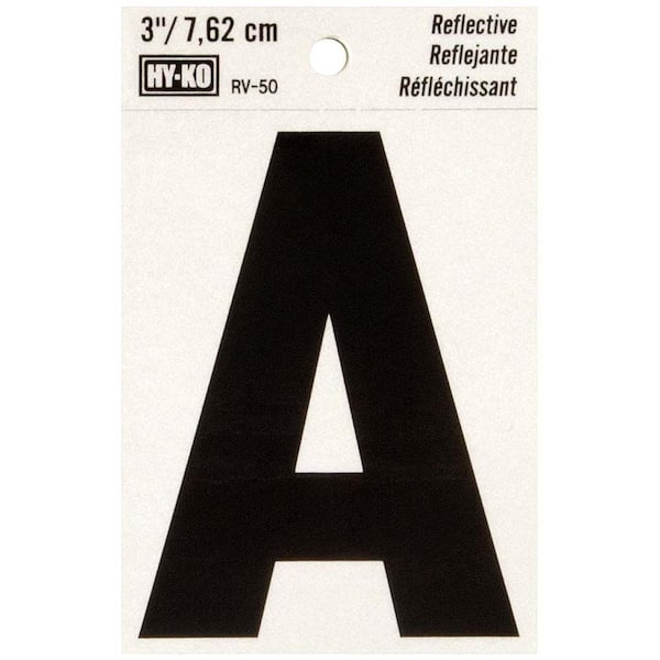 HY-KO 3 in. Self-Adhesive Vinyl Letter A