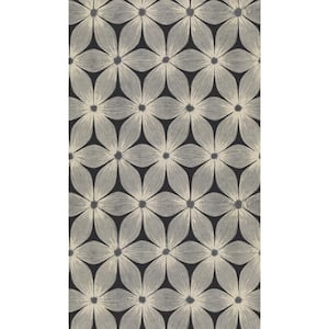 Black & Silver Everlasting Wallpaper, 21-in by 33-ft