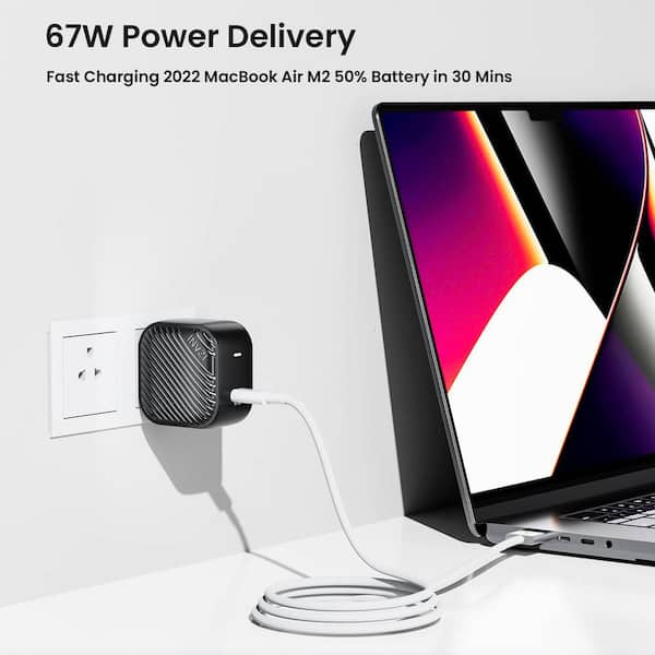 Caricatore 65W GaN 3 Porte USB-C E USB-A - Ricarica Rapida Per PC E Telefono - Foto 3