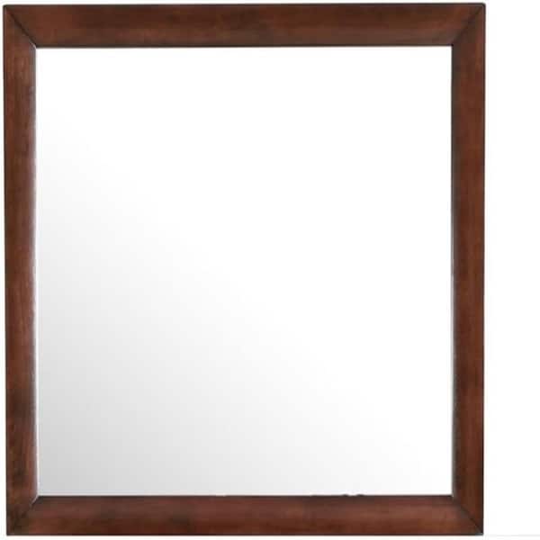 HOME IMPORTS EMPORIUM Brown 36 in. W x 2 in. H Rectangle Framed Mirror