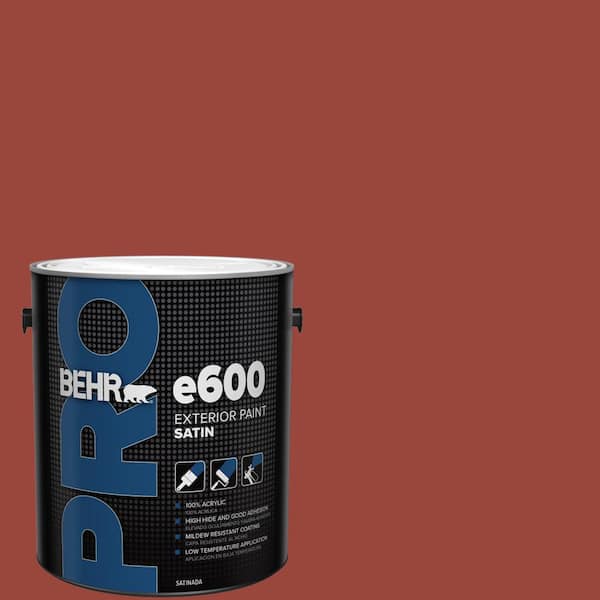 BEHR PRO 1 gal. #S-H-190 Antique Red Satin Exterior Paint