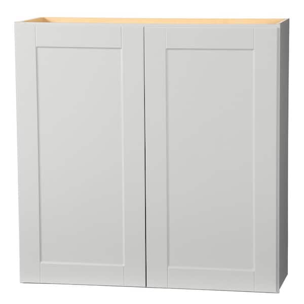 Hampton Bay Shaker Assembled 36x36x12 in. Wall Kitchen Cabinet in Dove Gray