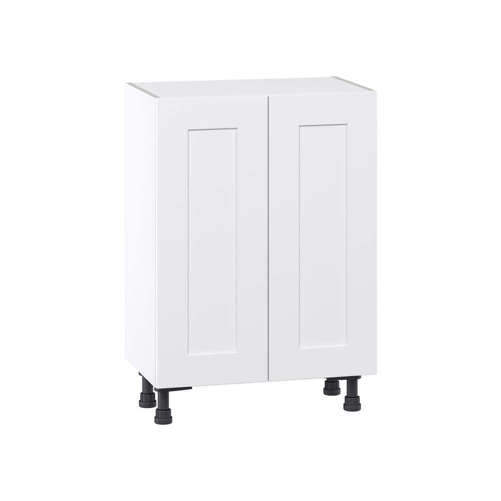 J COLLECTION Wallace Painted Warm White Shaker Assembled Shallow Base ...