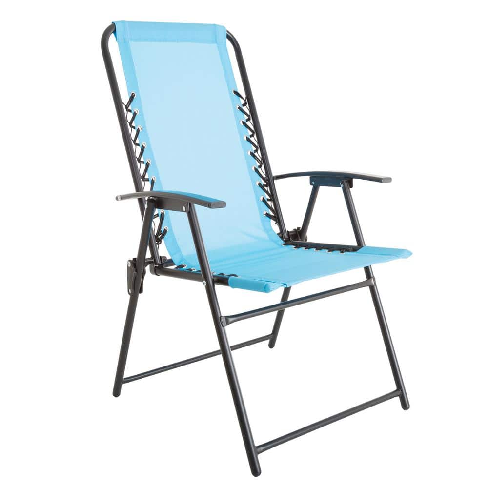 Pure Garden Patio Lawn Chair In Blue M150119 The Home Depot