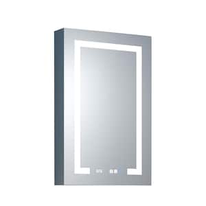 AIM 20 in. W x 32 in. H Rectangular Aluminum Left Door Bathroom Medicine Cabinet with Mirror