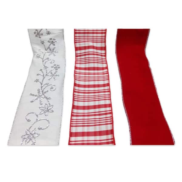 Jingle Jubilee 4 in. Ribbon Christmas Ornaments (12-Pack)