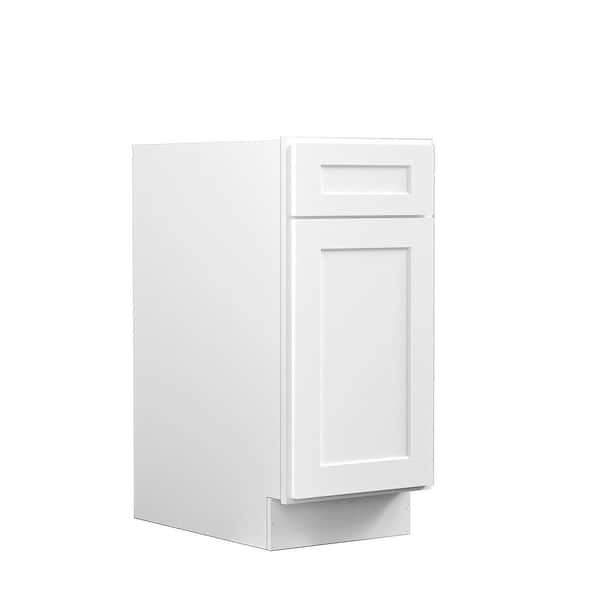 15 in. W x 24 in. D x 34.5 in. H Ready to Assemble Plywood Base Kitchen Cabinet in Shaker White