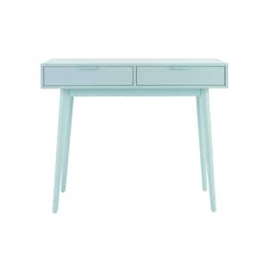 Amerlin Seafoam Blue Wood Desk (39.4 in. W x 31.5 in. H)