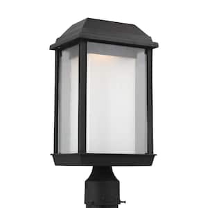 McHenry 1-Light Outdoor Textured Black Integrated LED Lamp Post Light
