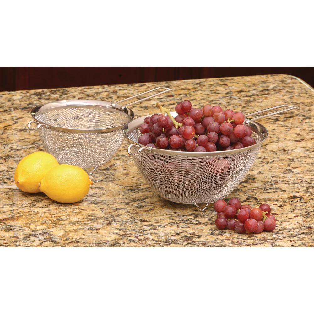 Stainless Steel 9-Inch Strainer with Hanging Hook