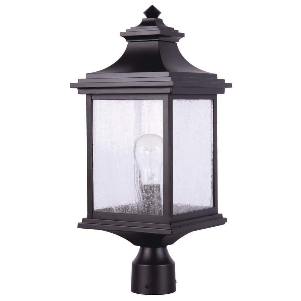 Gentry 1 Light Black Finish Aluminum Hardwired Outdoor Weather Resistant Post Light with No Bulbs Included price history on PriceWatchPro
