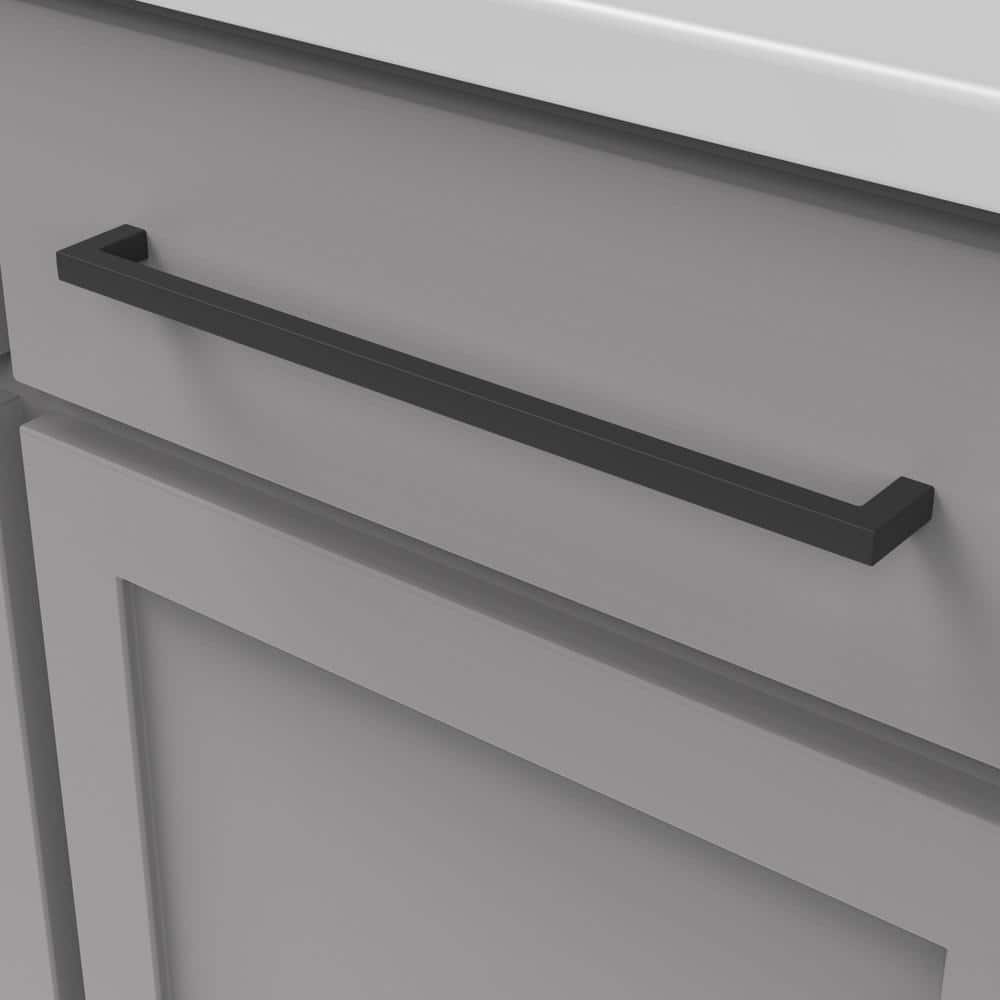 Matte Black 12" Modern Kitchen Cabinet Pulls