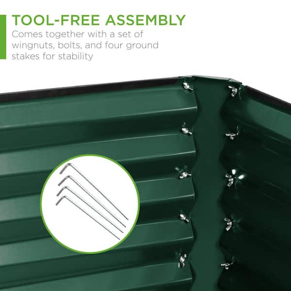 Best Choice Products 8 ft. x 4 ft. x 2 ft. Dark Green Best Choice Products 8 ft. x 4 ft. x 2 ft. Dark Green