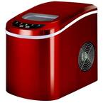 26.5 lbs. Mini Portable Electric Ice Maker in Red