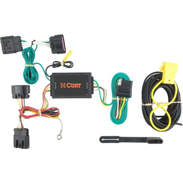 CURT Custom Vehicle-Trailer Wiring Harness, 4-Way Flat Output, Select Buick LaCrosse, Quick Electrical Wire T-Connector