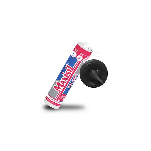 Glass Warehouse Maxisil 10.5 oz. Anthracite Standard Tube Kitchen and Bath Silicone Sealant Tube (4 Pack)