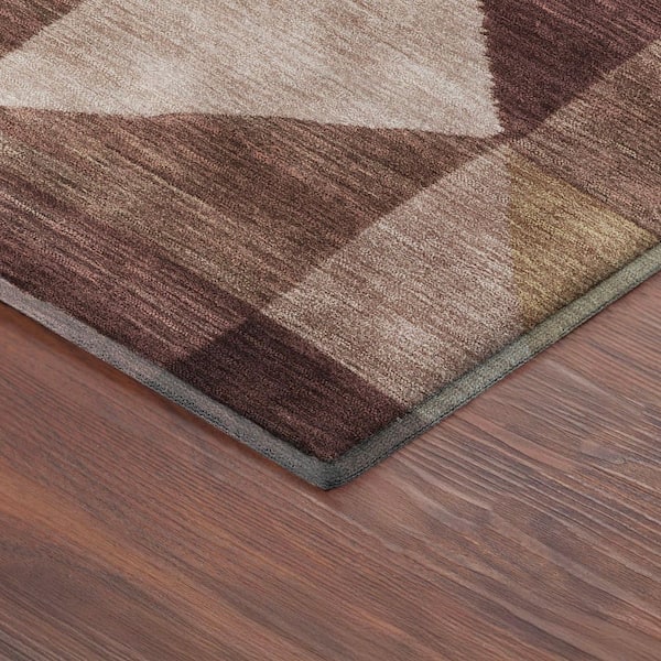 Mayfield Premium Machine Washable Abstract AMF2373 Burgundy 10 ft. x 14 ft. Area Rug