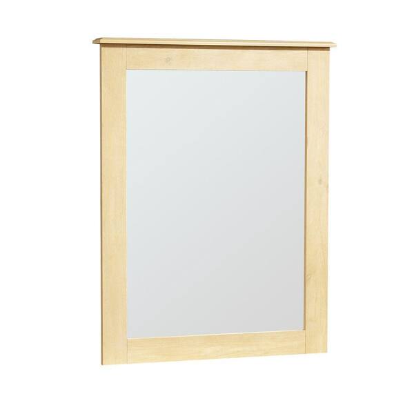 South Shore 43 in. x 35 in. Lilly Rose Romantic Pine Framed Mirror-DISCONTINUED