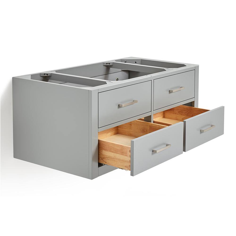 Hutton 42" Gray Single Wall-Mounted Vanity Cabinet
