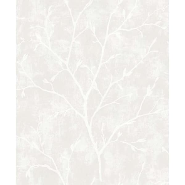 Seabrook Designs 57.5 sq. ft. Mica Avena Branches Nonwoven Paper Unpasted Wallpaper Roll