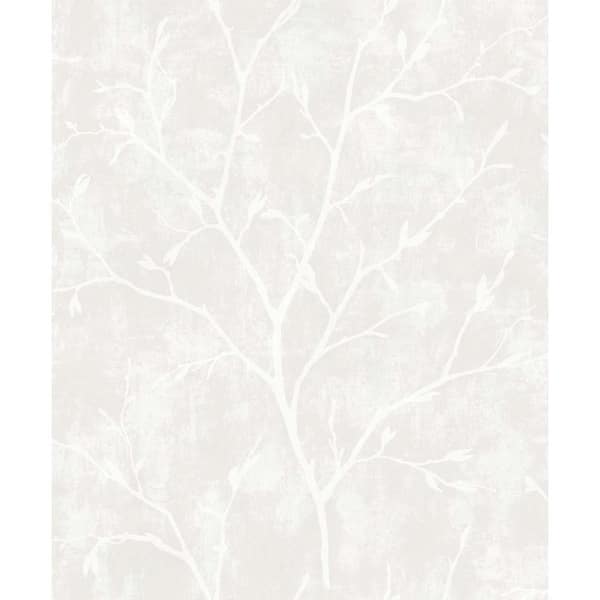 Seabrook Designs 57.5 sq. ft. Mica Avena Branches Nonwoven Paper Unpasted Wallpaper Roll