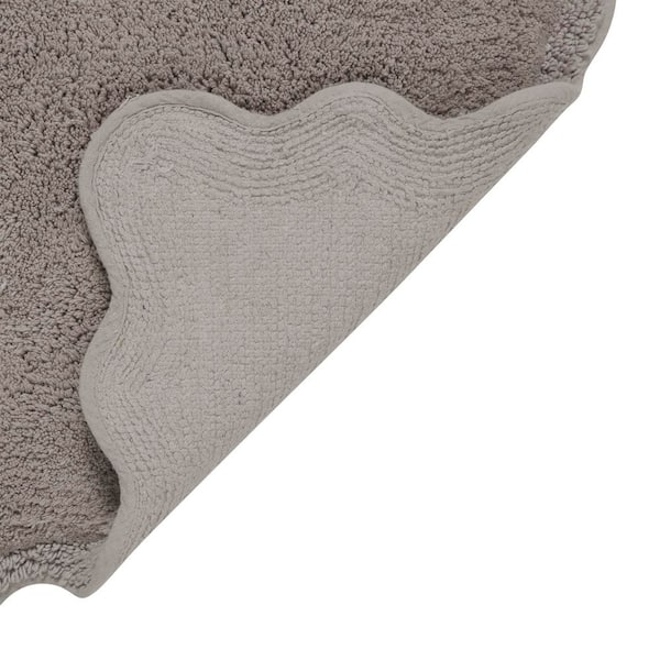 VCNY Home Scallop Taupe Cotton Bath Rug, 20 in. x 32 in. 1SP
