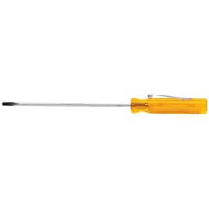 1/8 in. Cabinet-Tip Pocket Clip Flat Head Screwdriver with 2 in. Round Shank