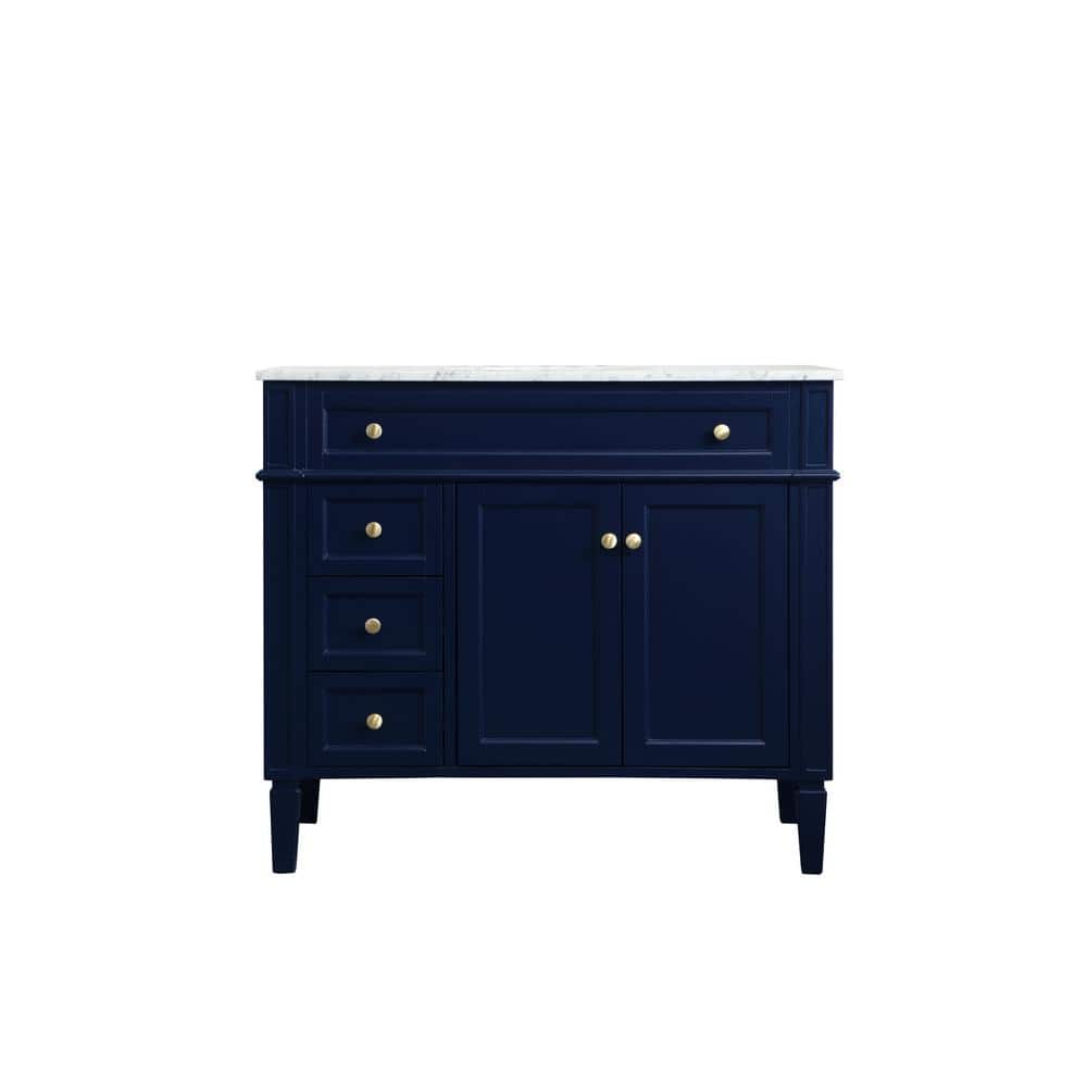 Timeless Home 40 in. W x 21.5 in. D x 35 in. H Single Bathroom Vanity in Bl