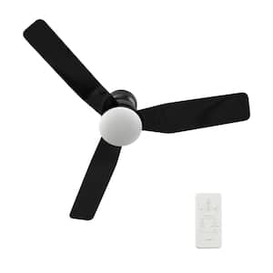 Triton II 44 in. Integrated LED Indoor Black DC Motor Smart Ceiling Fan with Light, Remote Works with Alexa/Google Home