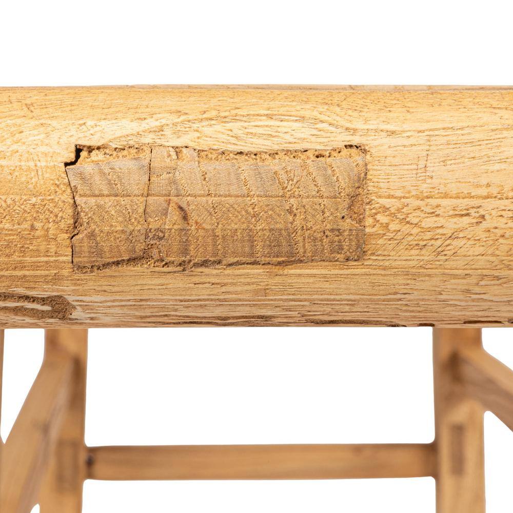 Reclaimed Elm Wood Console Table with Natural Finish