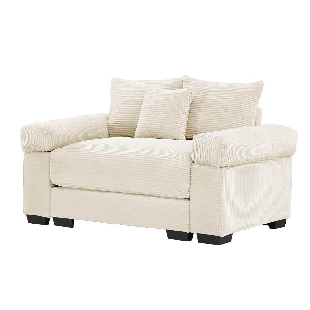 Cloud Modular Sectional 54.3 in. Extra-Thick Armrest 1-piece Corduroy Oversized with Deep Seating Sectional Sofa price history on PriceWatchPro