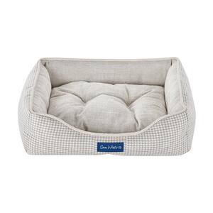 Arlo Extra-Small Brown Plaid Dog Bed