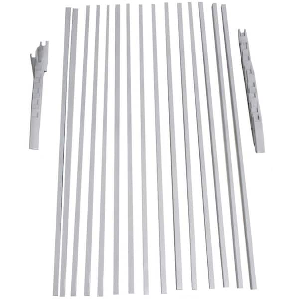 36 in. H x 72 in. W White Aluminum Level Railing Kit