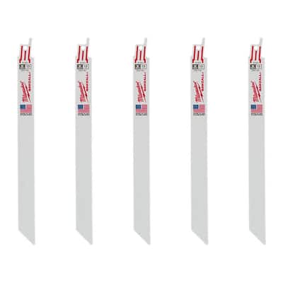 9 in. 14 Teeth per Inch Medium Metal Cutting SAWZALL Reciprocating Saw Blades (5-Pack)