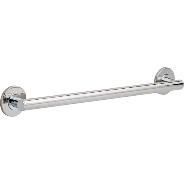Delta Contemporary 24 in. x 1-1/4 in. Concealed Screw ADA-Compliant Decorative Grab Bar in Chrome
