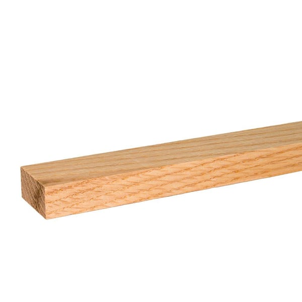 Builders Choice 1 in. x 2 in. x 6 ft. S4S Red Oak Board (4-Pack)