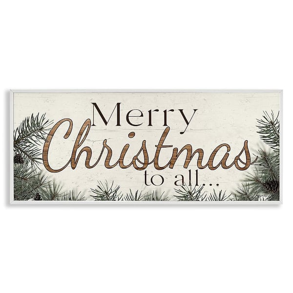 Stupell Industries Woodland Christmas Typography by Susie Boyer 1-Piece Framed Graphic Print Typography Poster Art Print 30 in. x 13 in.