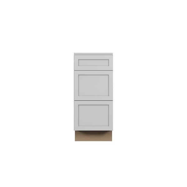 Kunal Kitchens Westport Shaker 18 in. W x 34.5 in. H x 21 in. D in Painted White Plywood Assembled Bath Drawer Base Cabinet