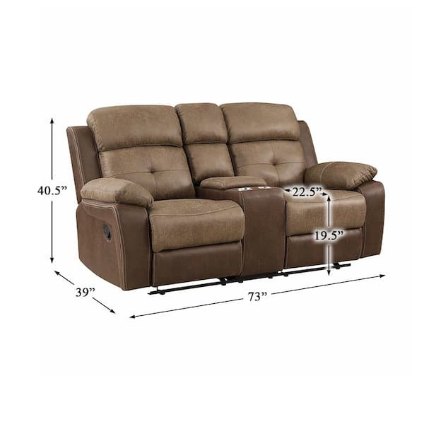 Lazzara Anslee 84 in. W Pillow Top Arm Microfiber Rectangle 3