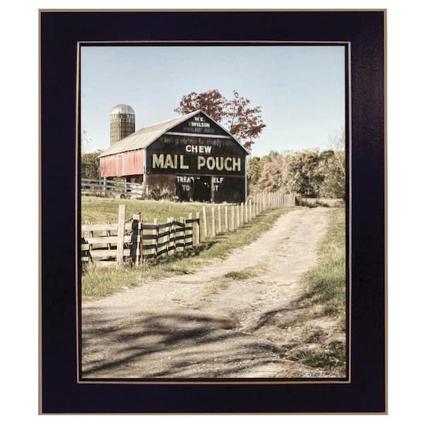 HomeRoots Charlie Mail Pouch Barn 1-Piece Framed Wall Art 18 in. x 14 in.