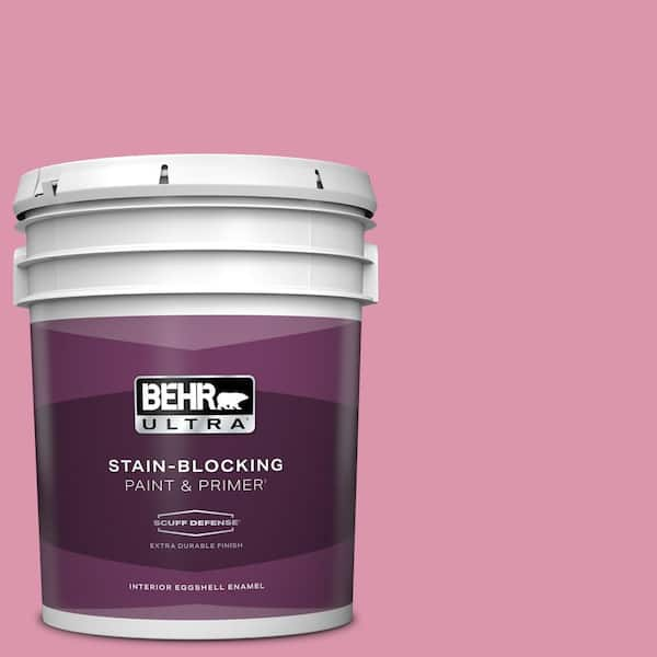 BEHR ULTRA 5 gal. #110B-4 Foxy Pink Extra Durable Eggshell Enamel Interior Paint & Primer