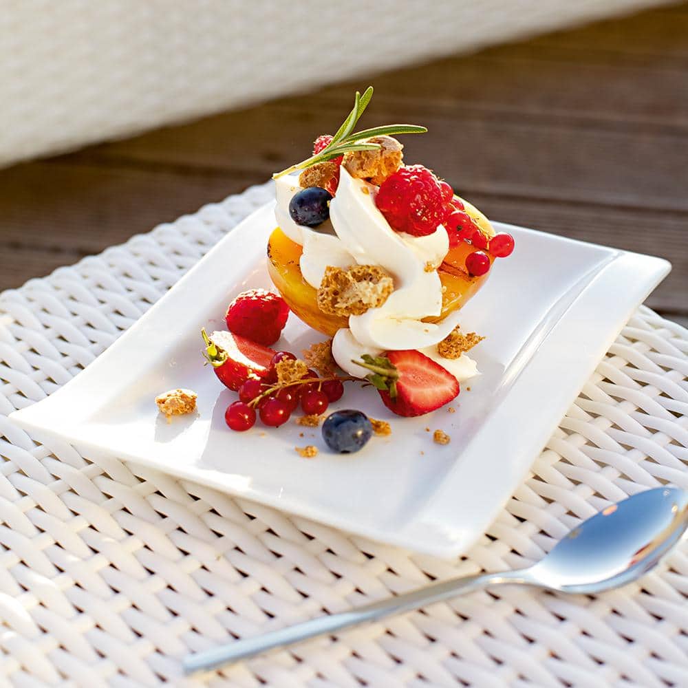 White Porcelain Microwave-Safe Appetizer Plate